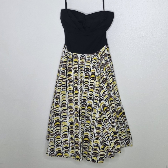 Anthropologie Dresses & Skirts - Anthropologie Girls From Savoy "Memories of Feathers" Retro Strapless Dress 12